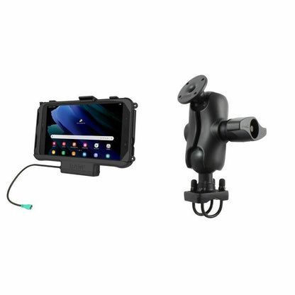 RAM EZ-Roll'r Powered Cradle for Samsung Tab Active 3 - D Series Clamp - Short