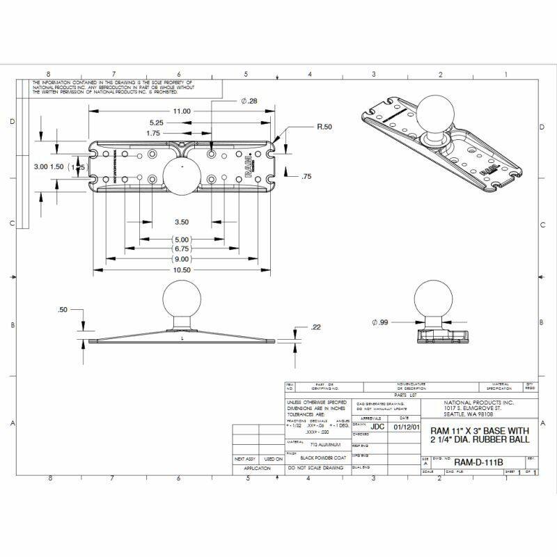 RAM Marine Universal Electronic Device Mounting System - Large - Long Arm