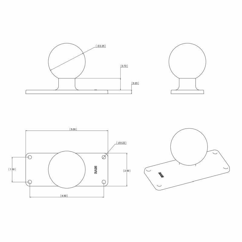 ram-d-202u-25 dimensions and hole patterns 