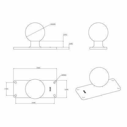 ram-d-202u-25 dimensions and hole patterns 