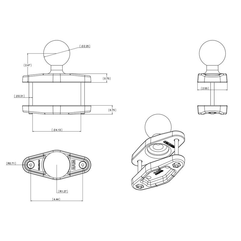 ram-d-247u-4 dimensions