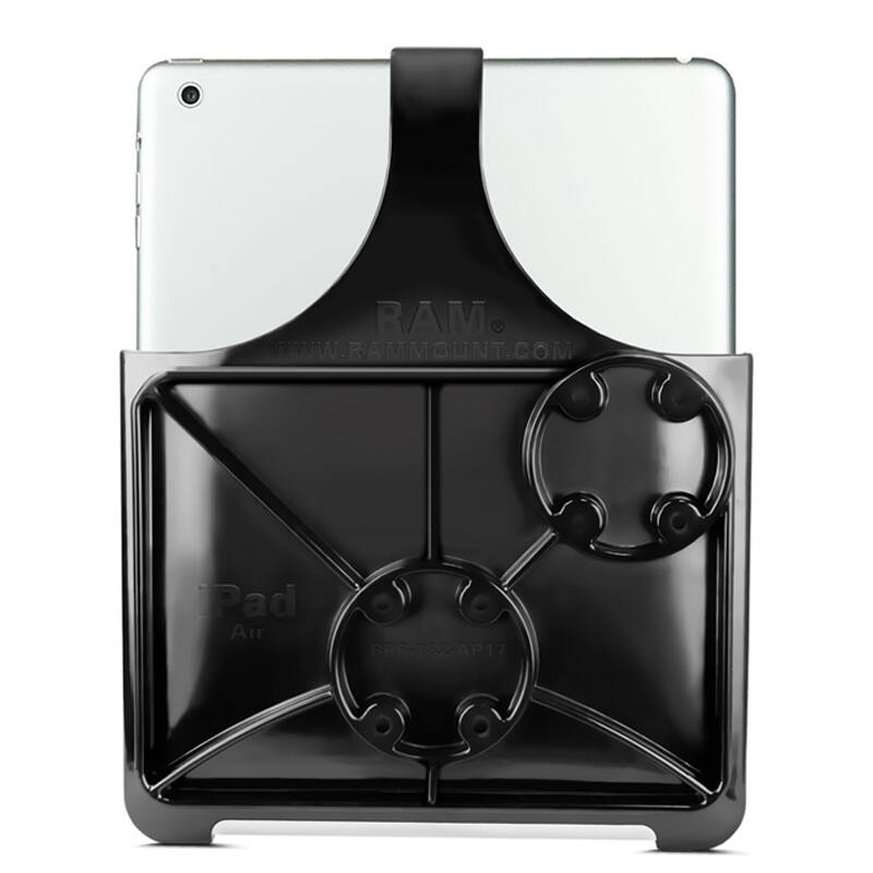 RAM-HOL-AP17U RAM EZ ROLL’R™ Model Specific Cradle for the Apple iPad from rear 