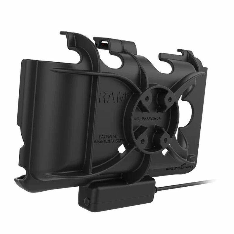 RAM EZ-Roll'r Cradle for Samsung Galaxy Tab Active2 / Active3 - Power + Cable
