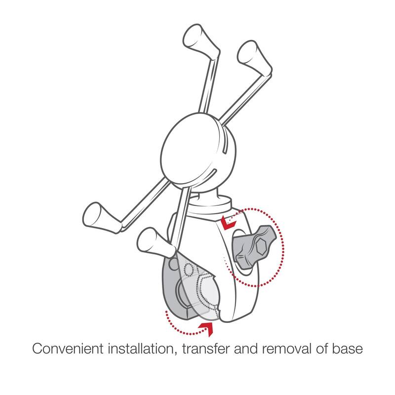 RAM X-Grip Universal SmartPhone Cradle - Tough-Claw Handlebar Base