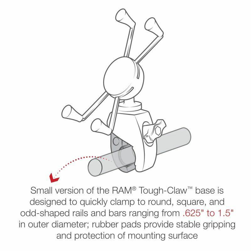 RAM X-Grip Universal Phablet Cradle with Tough-Claw Base (Small)