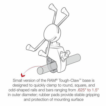 RAM X-Grip Universal Phablet Cradle with Tough-Claw Base (Small)