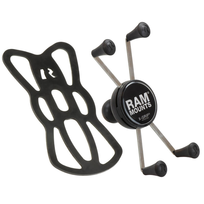 RAM X-Grip Universal Phablet Cradle with Tough-Claw Handlebar / Rail Base short