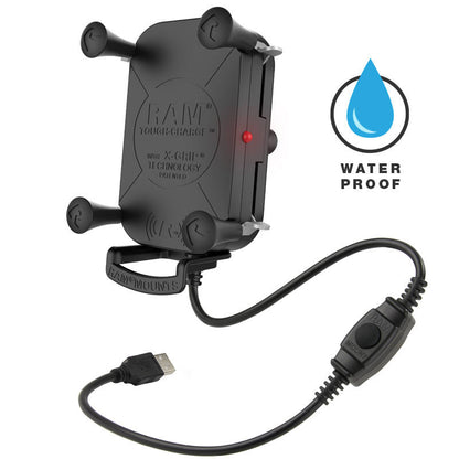 RAM X-Grip "Tough-Charge"  Universal Waterproof Charging Cradle + Suction Base