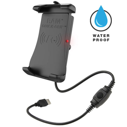 RAM Quick-Grip 15W Waterproof Wireless Charging Holder with Charger