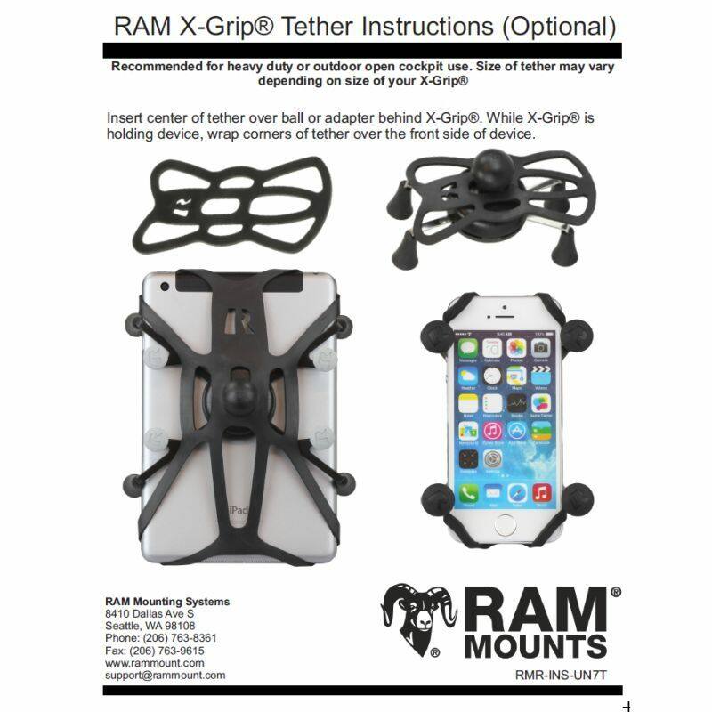 RAM X-Grip Universal Smartphone Cradle - Flat Surface Mount with Backing Plate