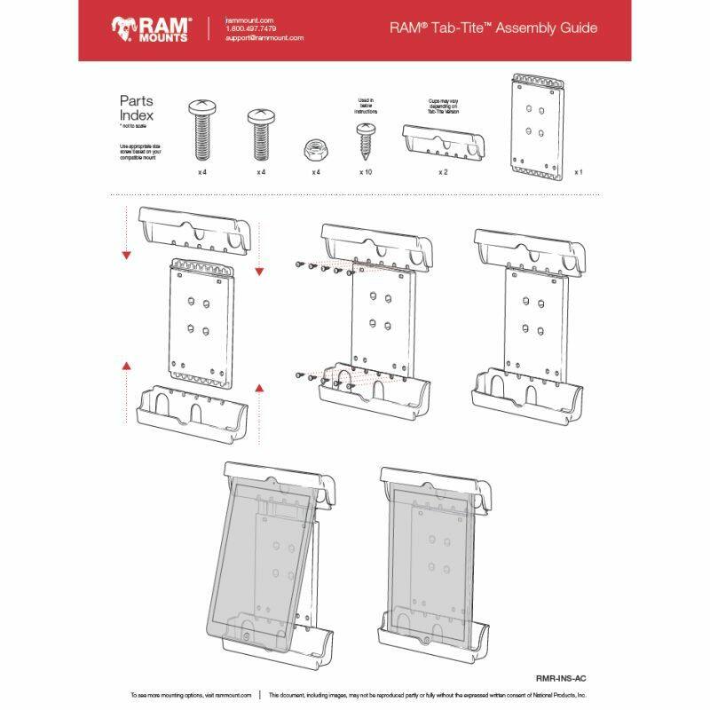 RAM Tab-Tite cradle - 9" - 10.5" Tablets with Case / Sleeve