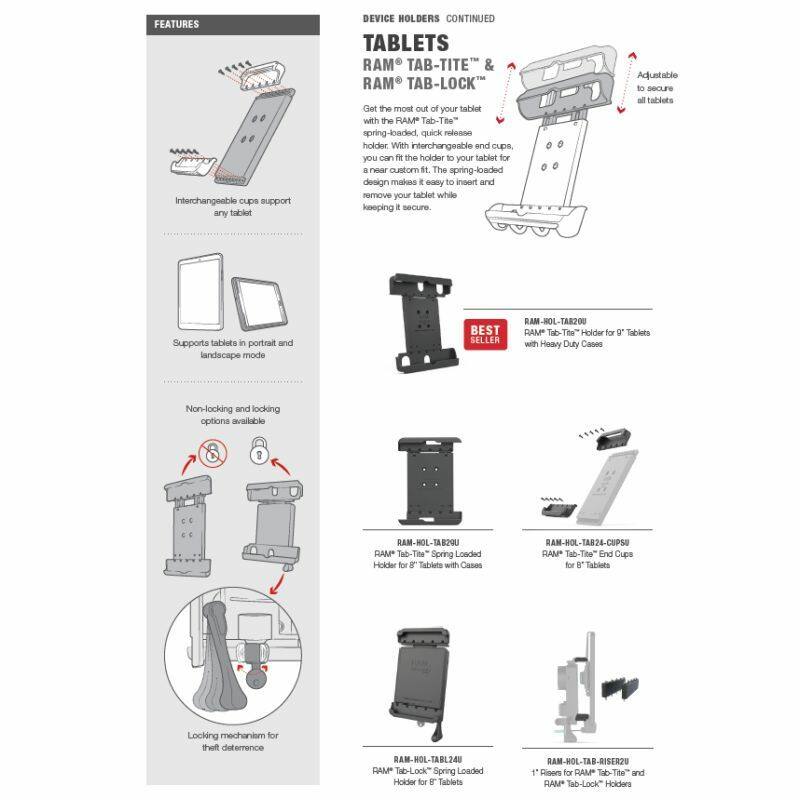 RAM Tab-Tite - Replacement Top Cups for RAM-HOL-TAB33U