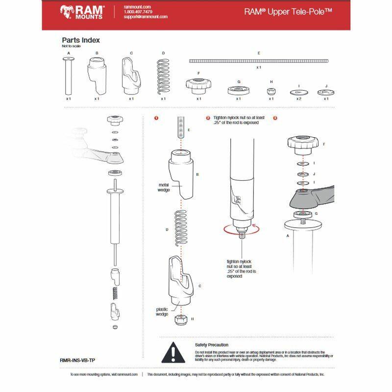 RAM Tough-Tray Universal Laptop Holder with Drill Down Vertical Mount