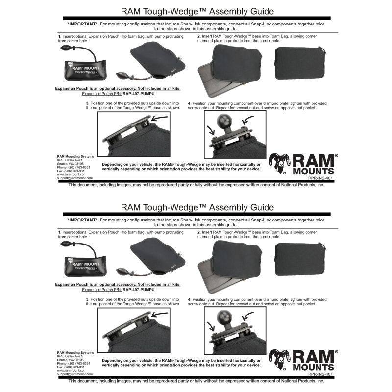 RAM Tough-Wedge Expansion Pouch Accessory