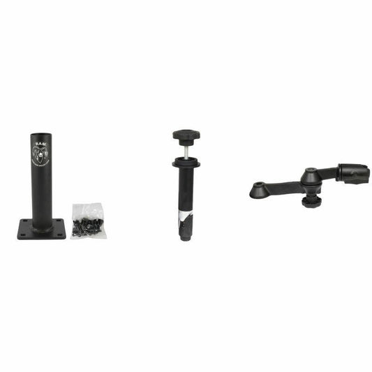RAM-VB-SW1-47-NB RAM Tele-Pole with 4" & 7" Poles and Double Swing Arm