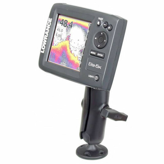 RAP-101U-LO11 RAM® Composite Double Ball Mount for Lowrance Elite-5, Mark-5 + More