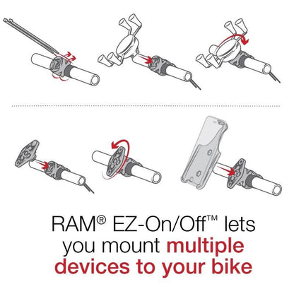 RAP-274-1U RAM® EZ-On/Off™ Bicycle Mount system 