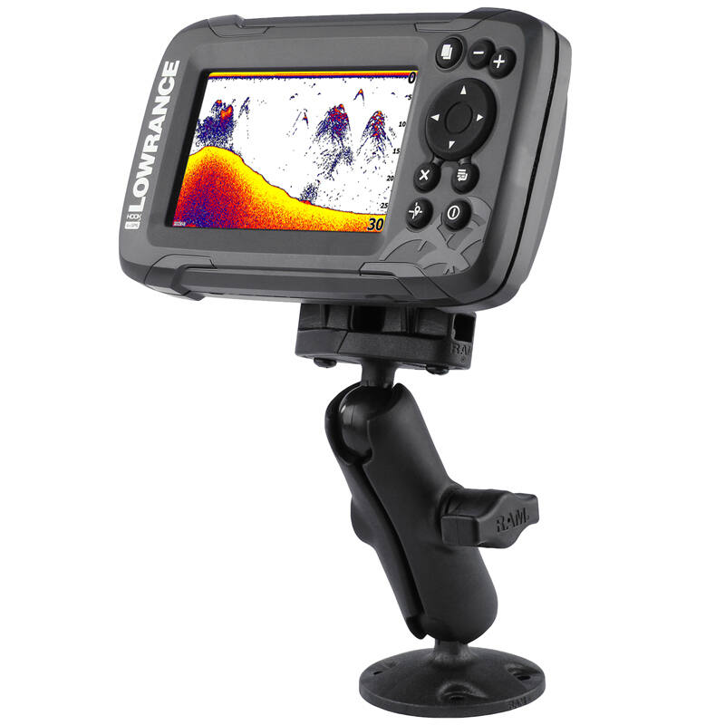 RAM Marine Lowrance Electronics Base - Hook / Reveal - "LIGHT DUTY" Composite