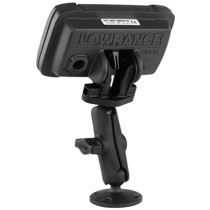 RAM Marine Lowrance Electronics Base - Hook / Reveal - "LIGHT DUTY" Composite