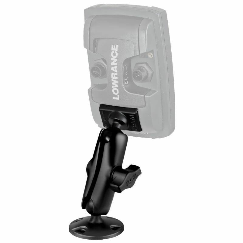 RAP-B-101U-LO11 RAM® Composite Double Ball Mount for Lowrance Elite 3/4 and Mark-4 