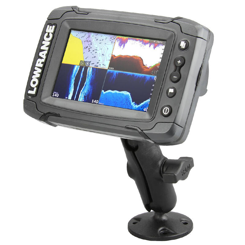 RAP-B-101U-LO11 RAM® Composite Double Ball Mount for Lowrance Elite 3/4 and Mark-4 
