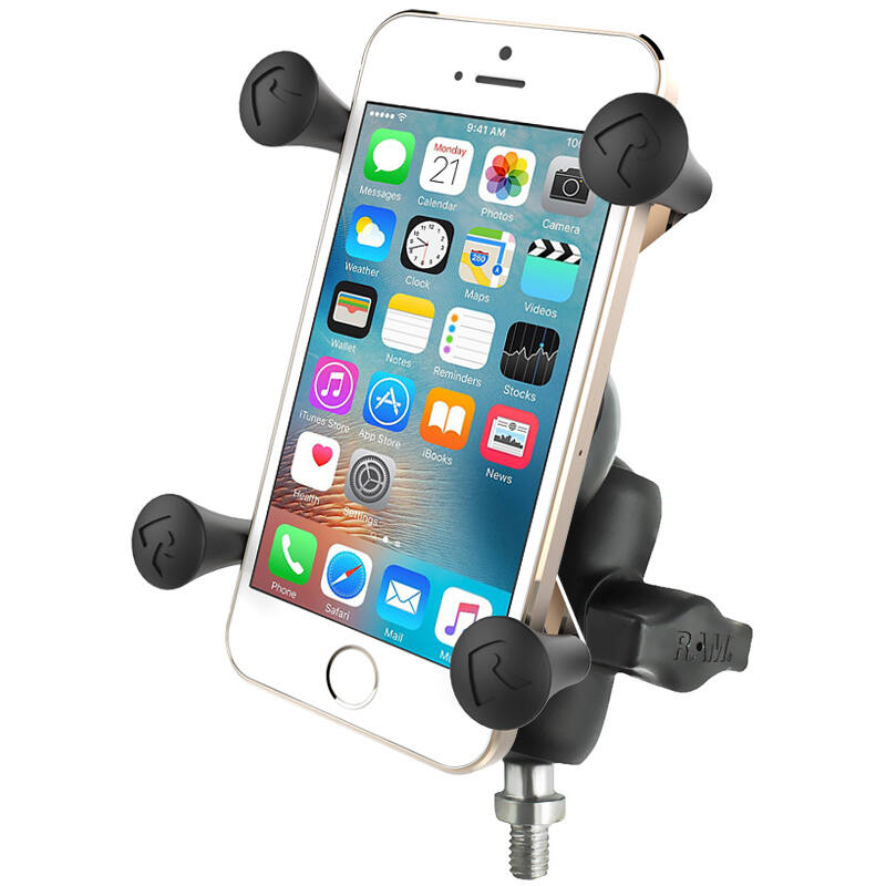 RAM X-Grip Universal SmartPhone Cradle - Threaded Post Base and Short Arm