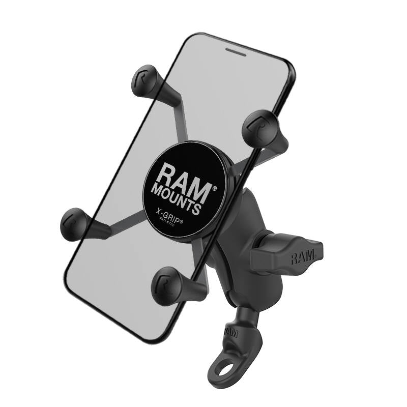 RAM X-Grip Universal Smartphone Cradle - Angled 9mm Bolt Head Adaptor