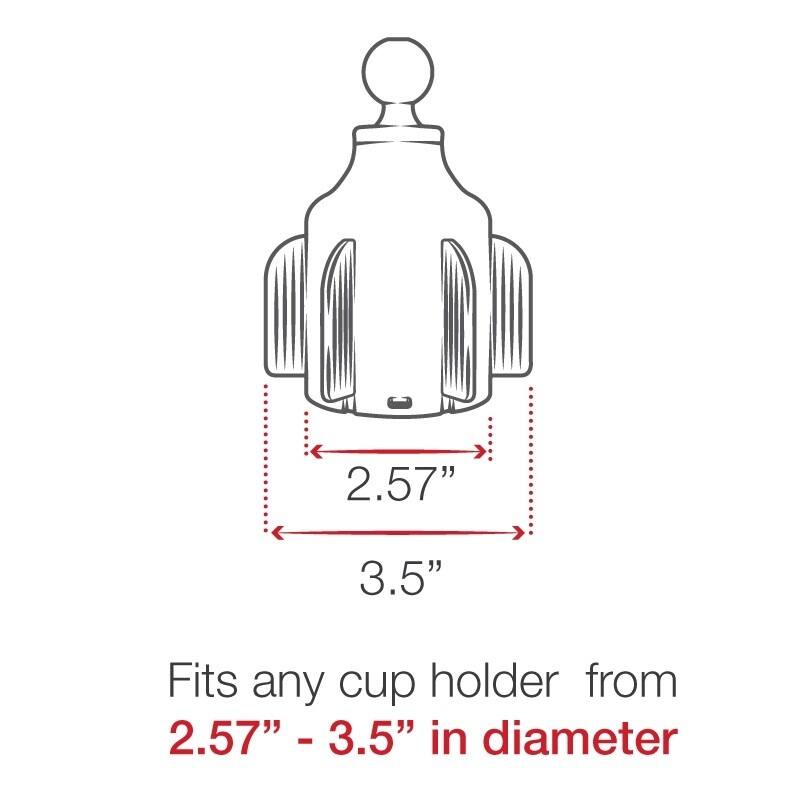 RAM Apple MagSafe Adaptor with Stubby Cup Holder Base