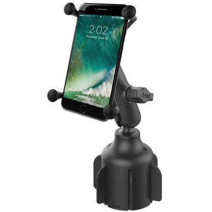 RAM X-Grip Universal Phablet Cradle with Cup Holder Base - stubby