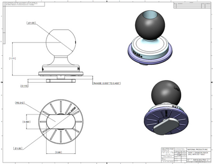 RAM Garmin Cradle - Spine Clip with Track Ball Base