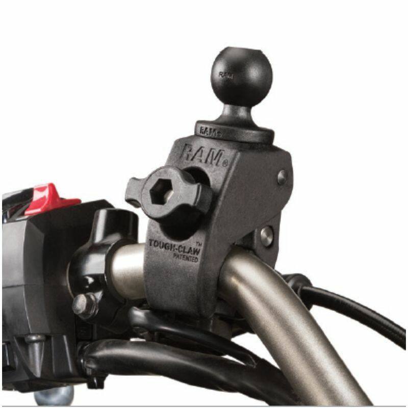 rap-b-400u Tough Claw installed on motorbike handlebar