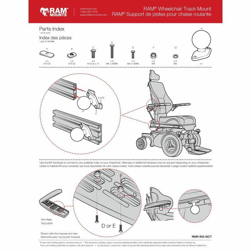 RAM Wheelchair Ball Base - C Series 1.5" ball